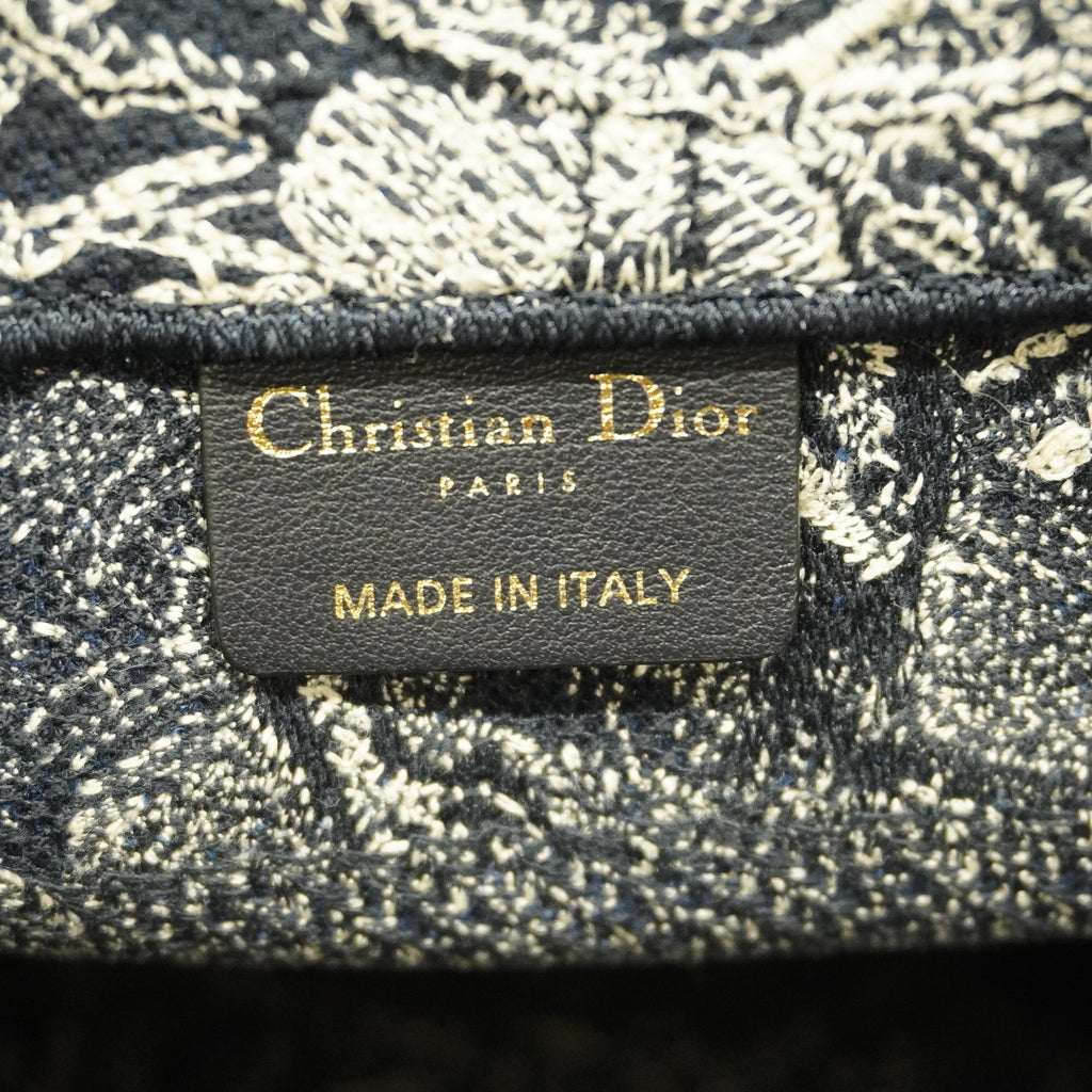 CHRISTIAN DIORAuth  Book Tote Women's Canvas Tote Bag Navy