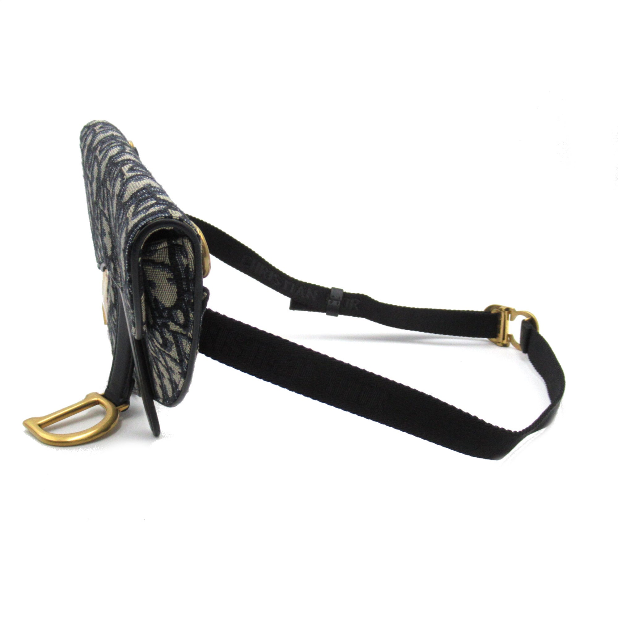 Dior Mini saddle bag Navy canvas