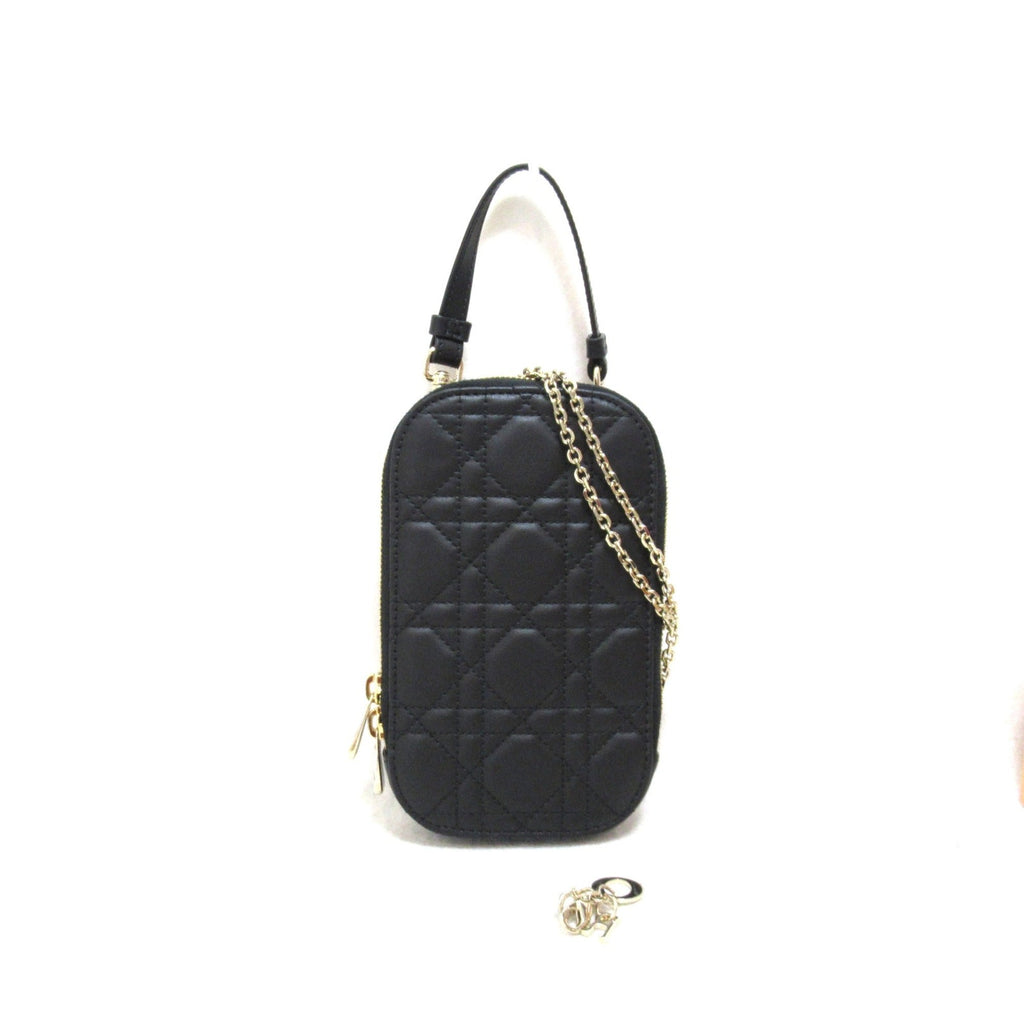 Dior Phone Shoulder Bag Black leather
