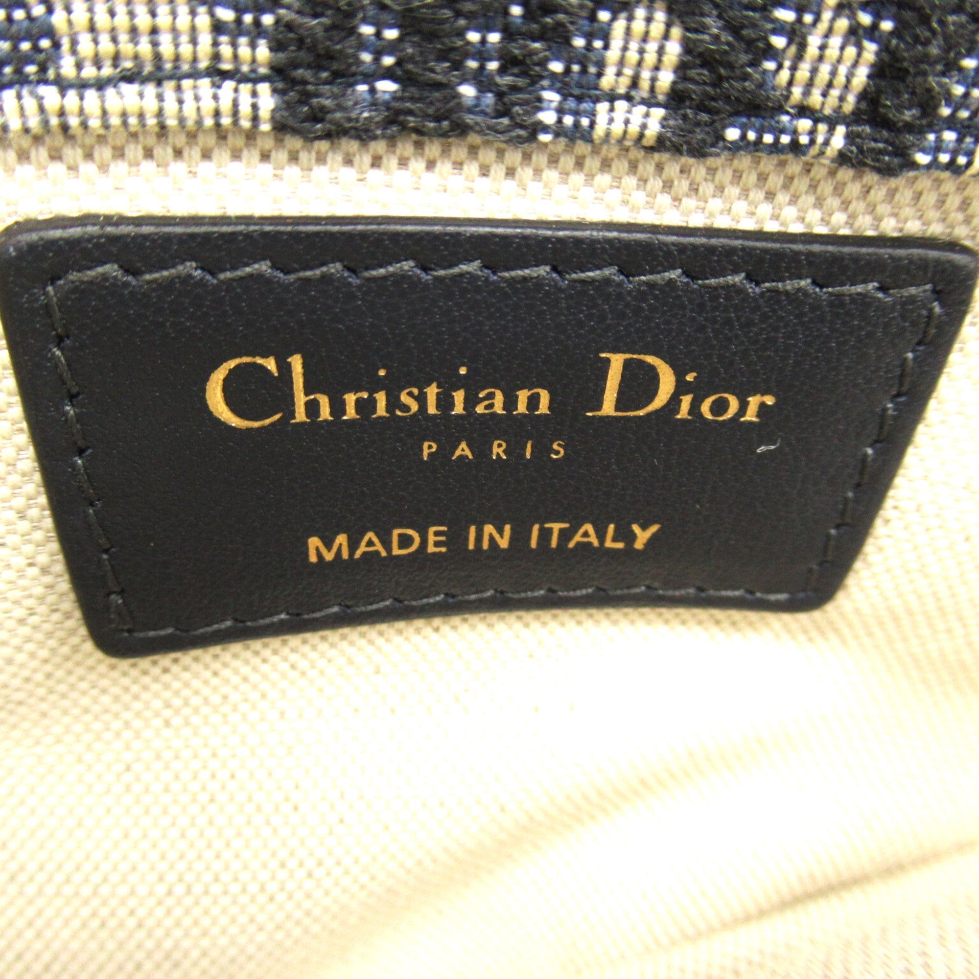 Dior Mini saddle bag Navy canvas