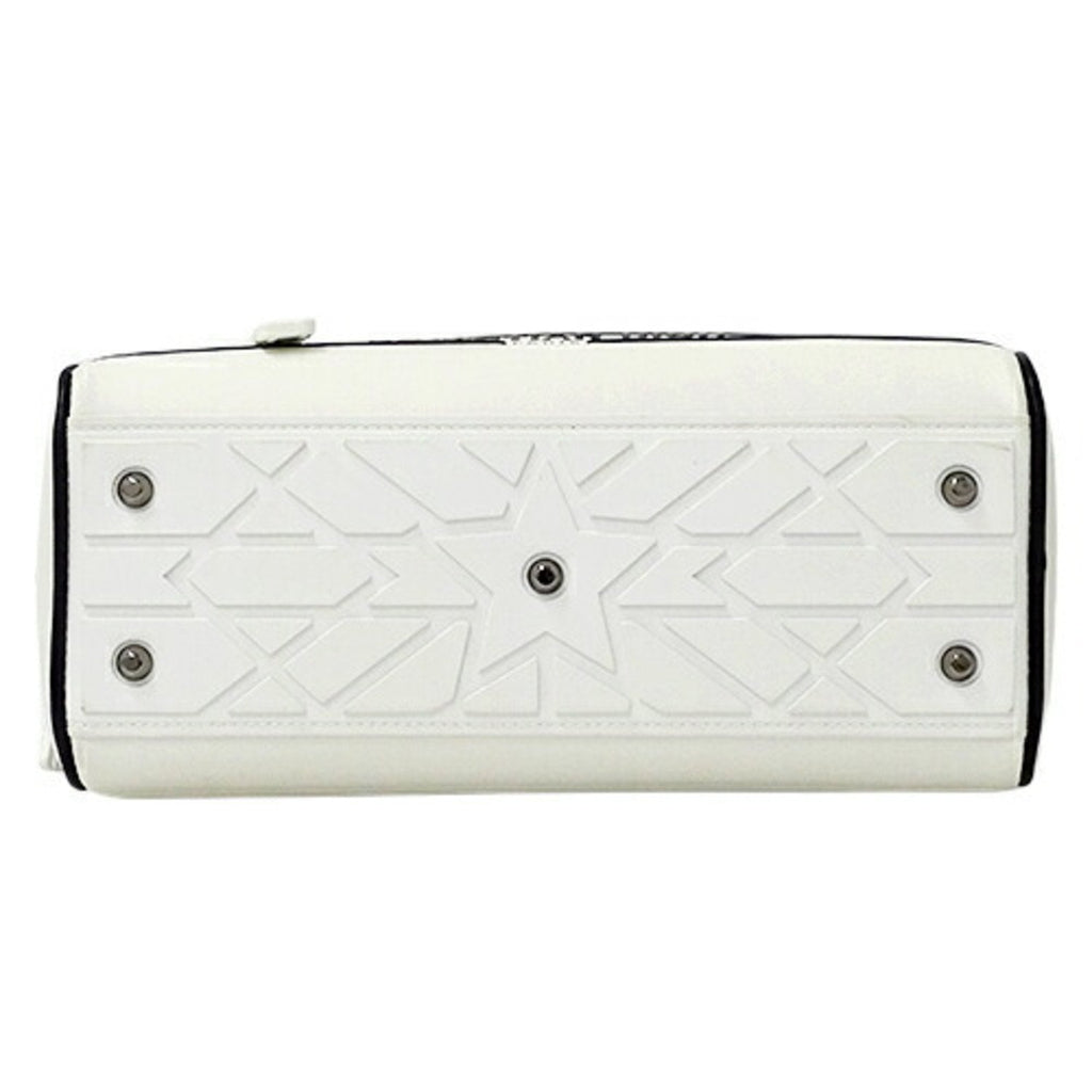 CHRISTIAN DIOR Bag Ladies Handbag Shoulder 2way Vibe Small Leather Black White Houndstooth Bicolor