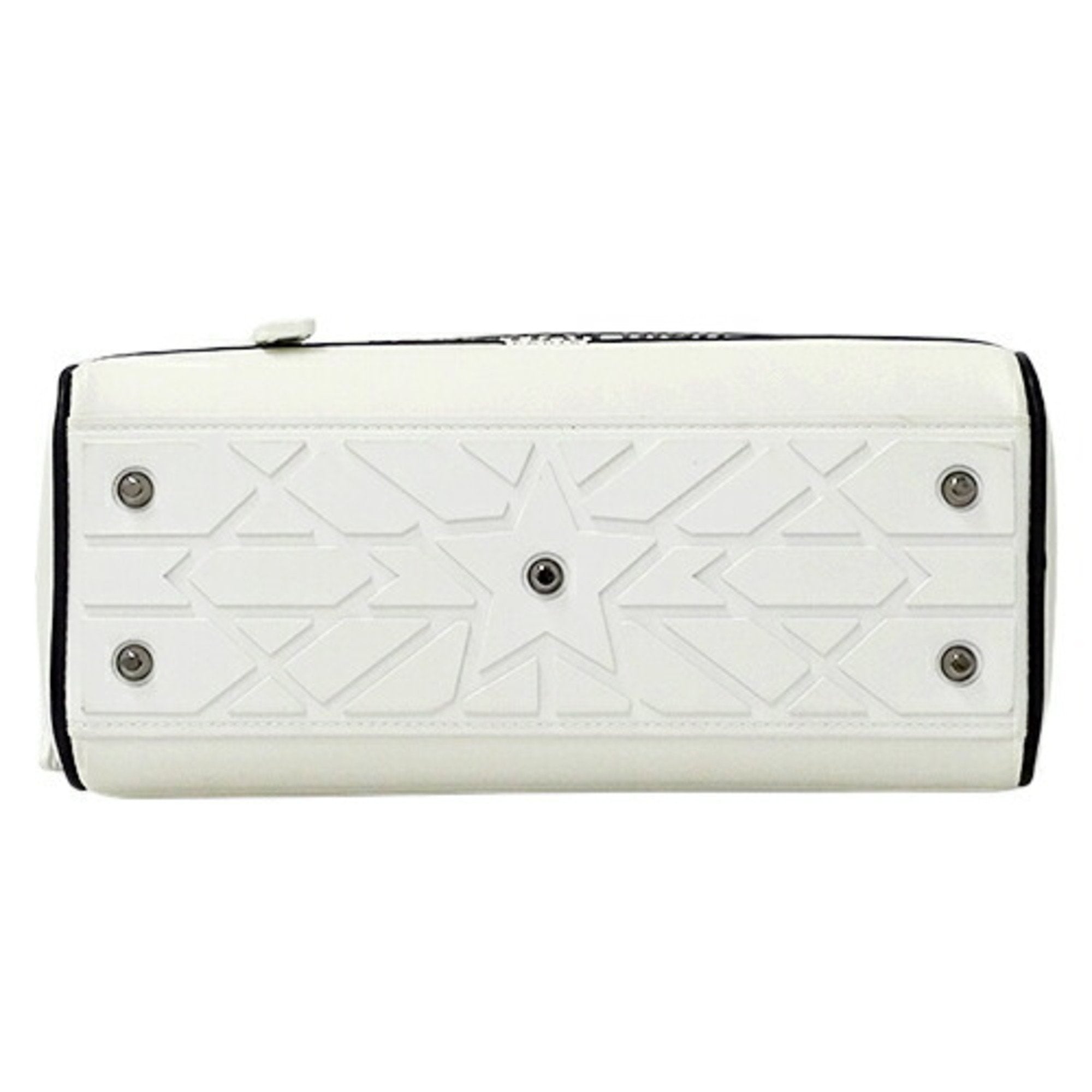 CHRISTIAN DIOR Bag Ladies Handbag Shoulder 2way Vibe Small Leather Black White Houndstooth Bicolor