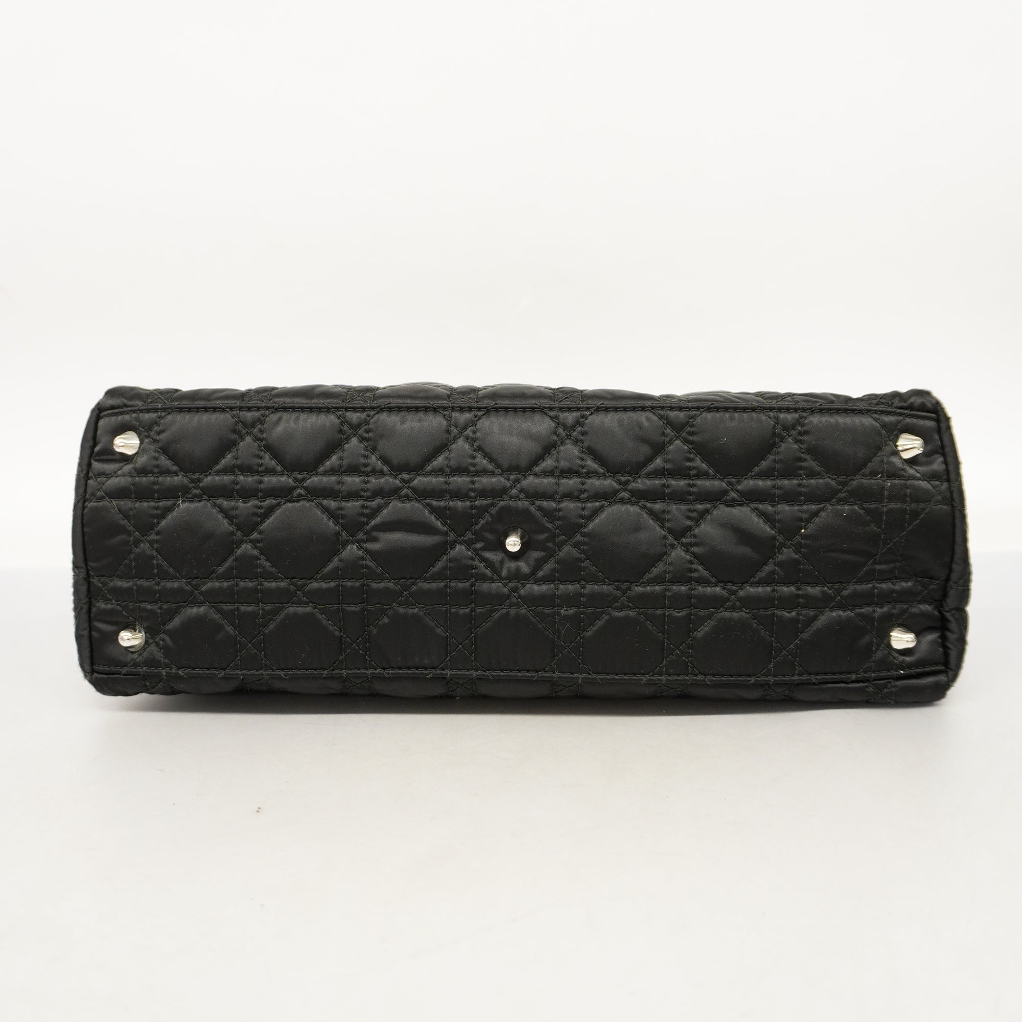 CHRISTIAN DIORAuth  Tote Bag Canage Women's Nylon Handbag Black