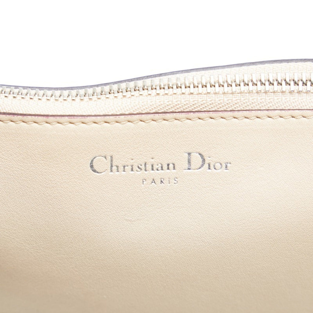 CHRISTIAN DIOR Dior Diorissimo Handbag Shoulder Bag Beige Leather Ladies
