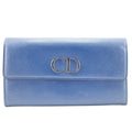 CHRISTIAN DIOR/ CD logo long wallet blue unisex