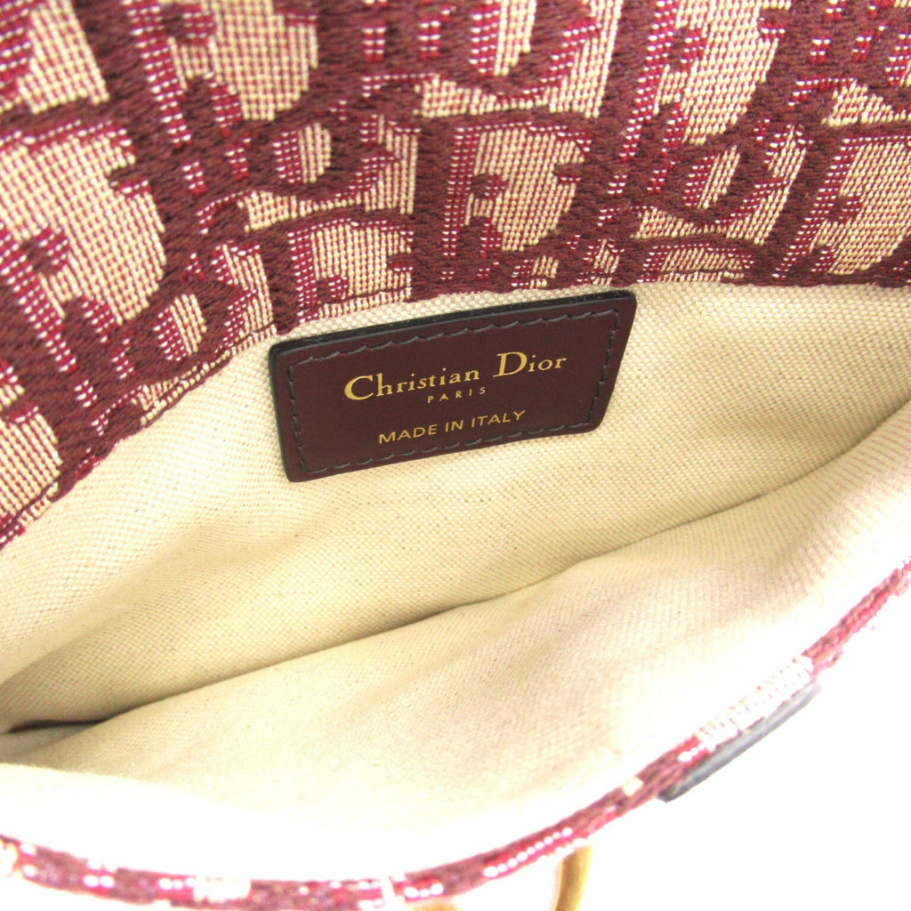 Dior Mini saddle bag Bordeaux system canvas