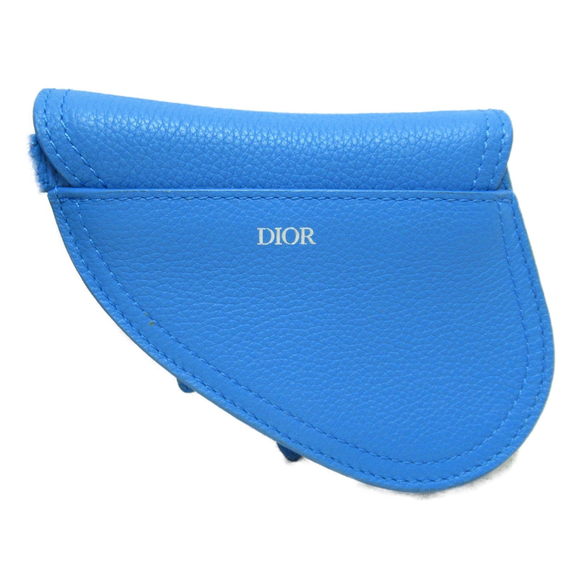 Dior Saddle pouch Blue leather