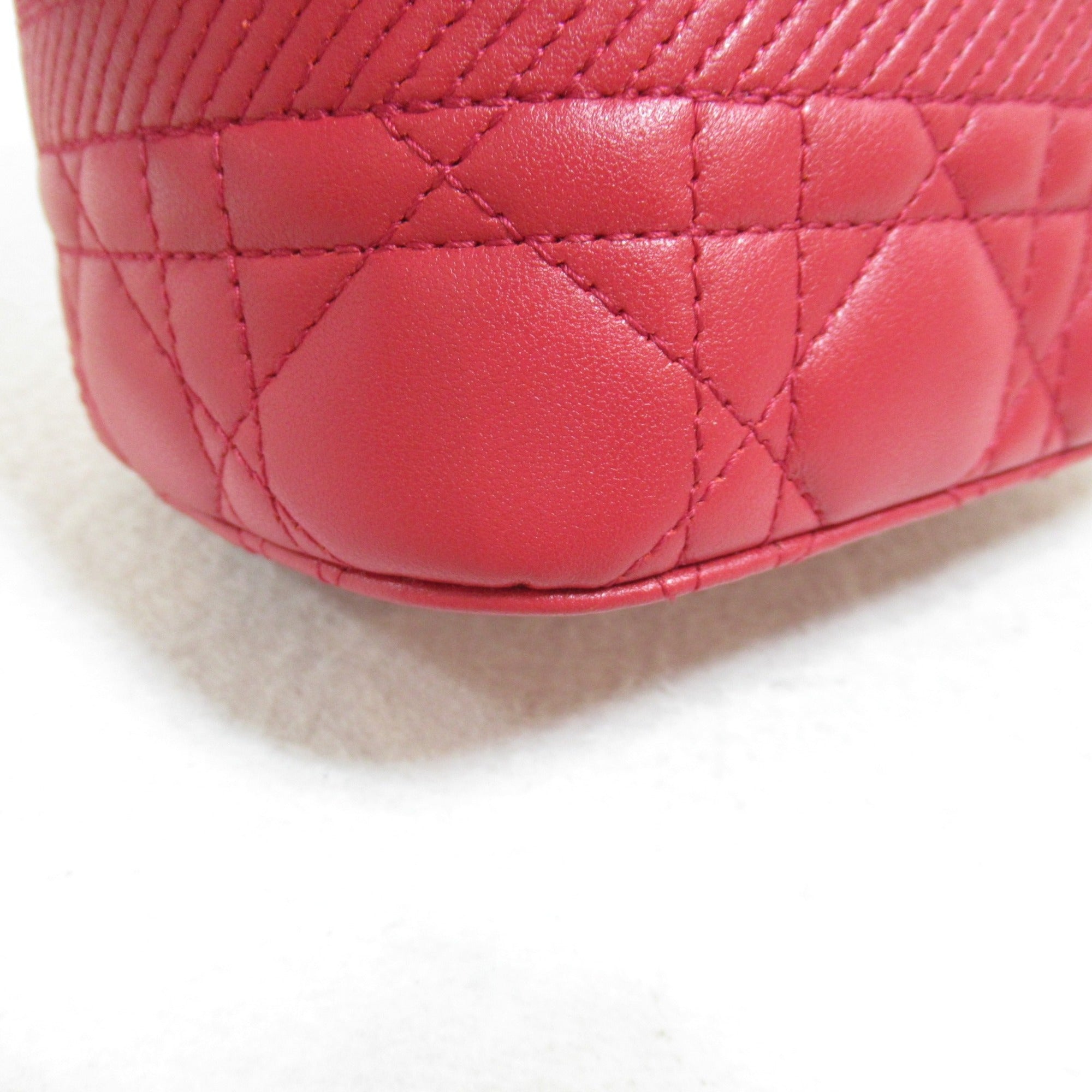 Dior Vanity Shoulder Bag Red Lambskin [sheep leather] S5488UNTR