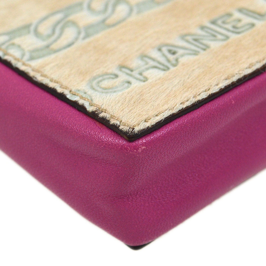 CHANEL 2001 Shoulder Bag Mini Pink Pony Fur