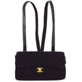 CHANEL 1994-1996 Classic Flap Backpack Black Velvet