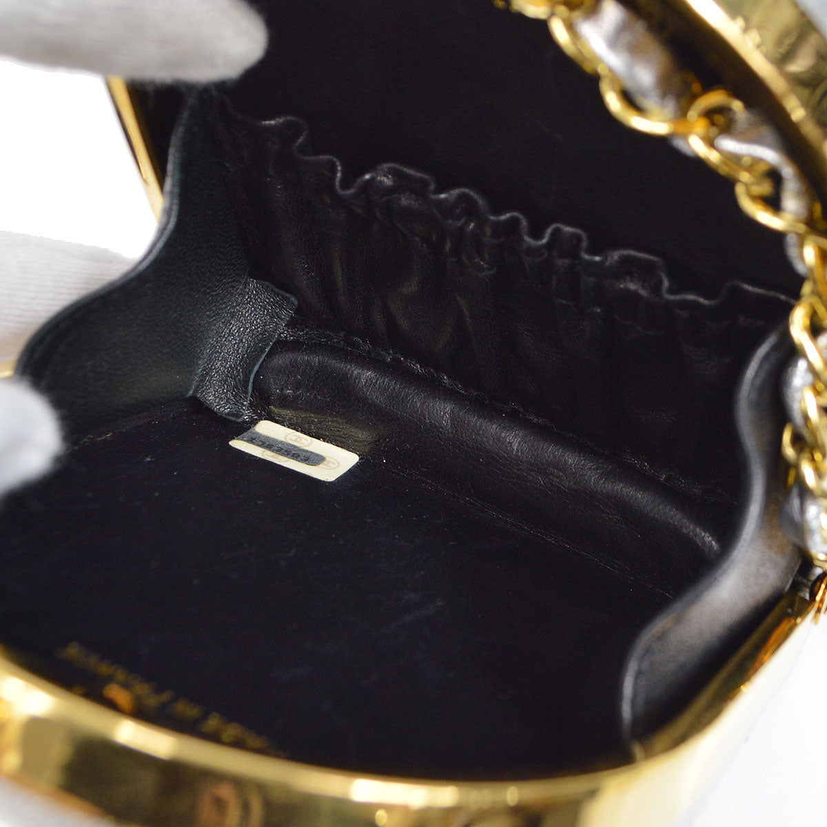 CHANEL 1989-1991 Kisslock Shoulder Bag Micro