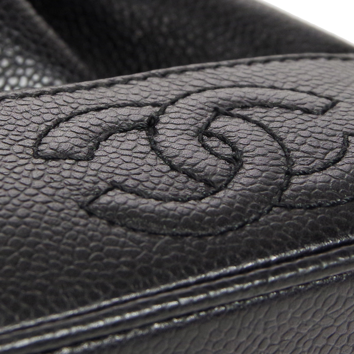 CHANEL 1994-1996 Triple CC Shoulder Bag Black Caviar