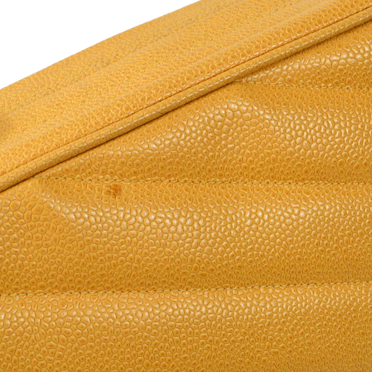 CHANEL Bias Stitch Shoulder Bag Beige Caviar
