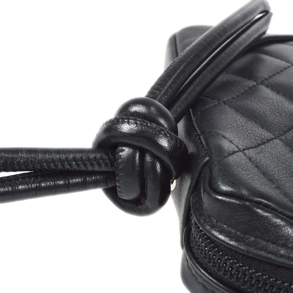 CHANEL Cambon Ligne Shoulder Bag Black Calfskin