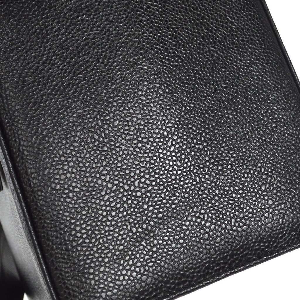 CHANEL 2way Cosmetic Vanity Shoulder Handbag Black Caviar