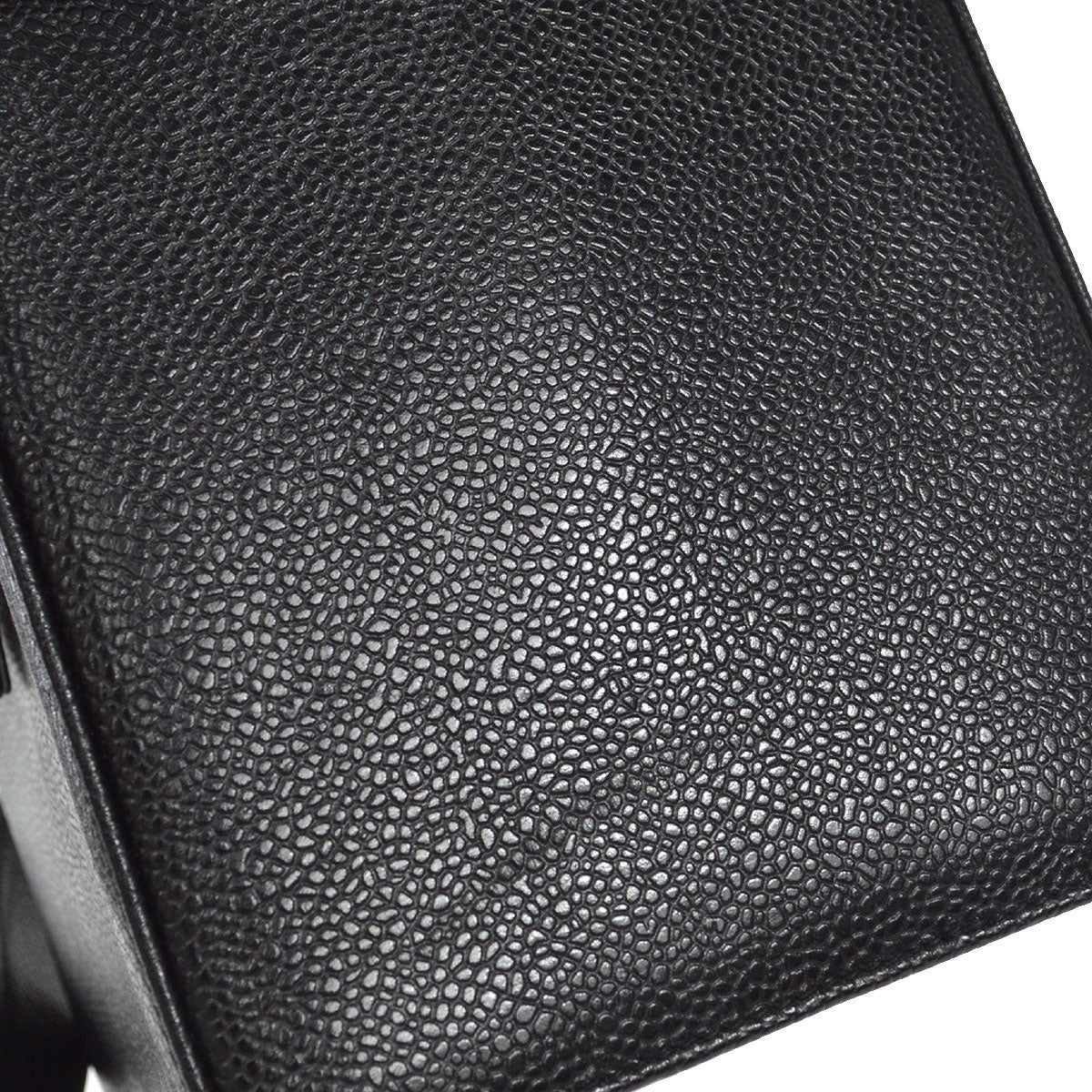 CHANEL 2way Cosmetic Vanity Shoulder Handbag Black Caviar