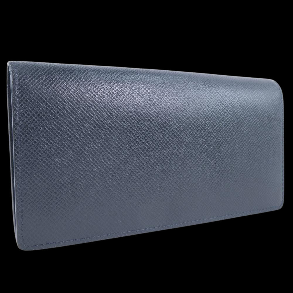 Louis Vuitton Navy Leather Portefeuille Brazza wallet accessories