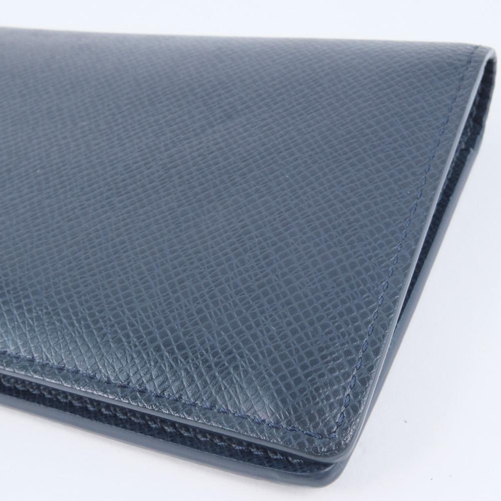Louis Vuitton Navy Leather Portefeuille Brazza wallet accessories