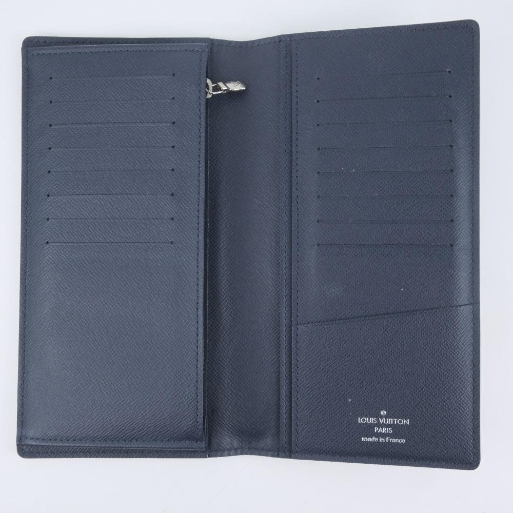 Louis Vuitton Navy Leather Portefeuille Brazza wallet accessories