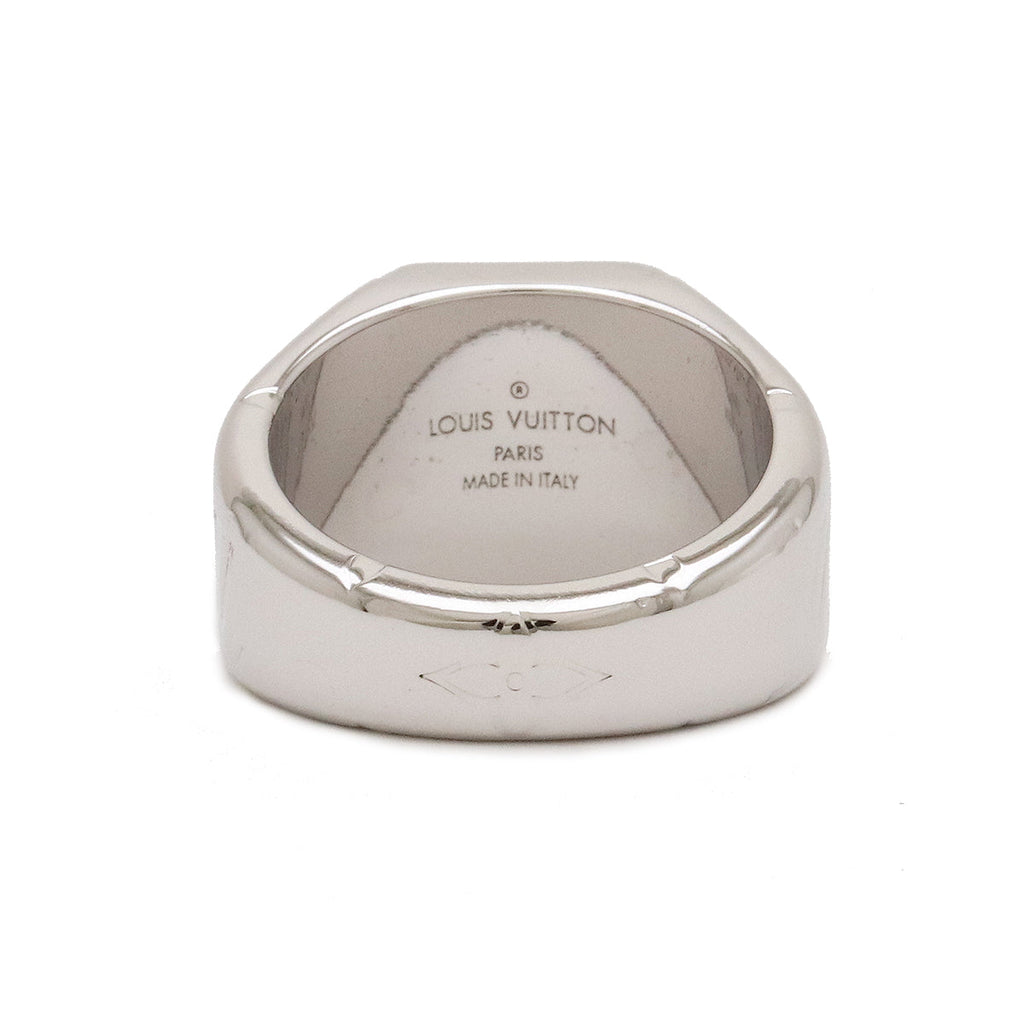Louis Vuitton Monogram Ring M Size #19 No. 19 Silver Colour M62487