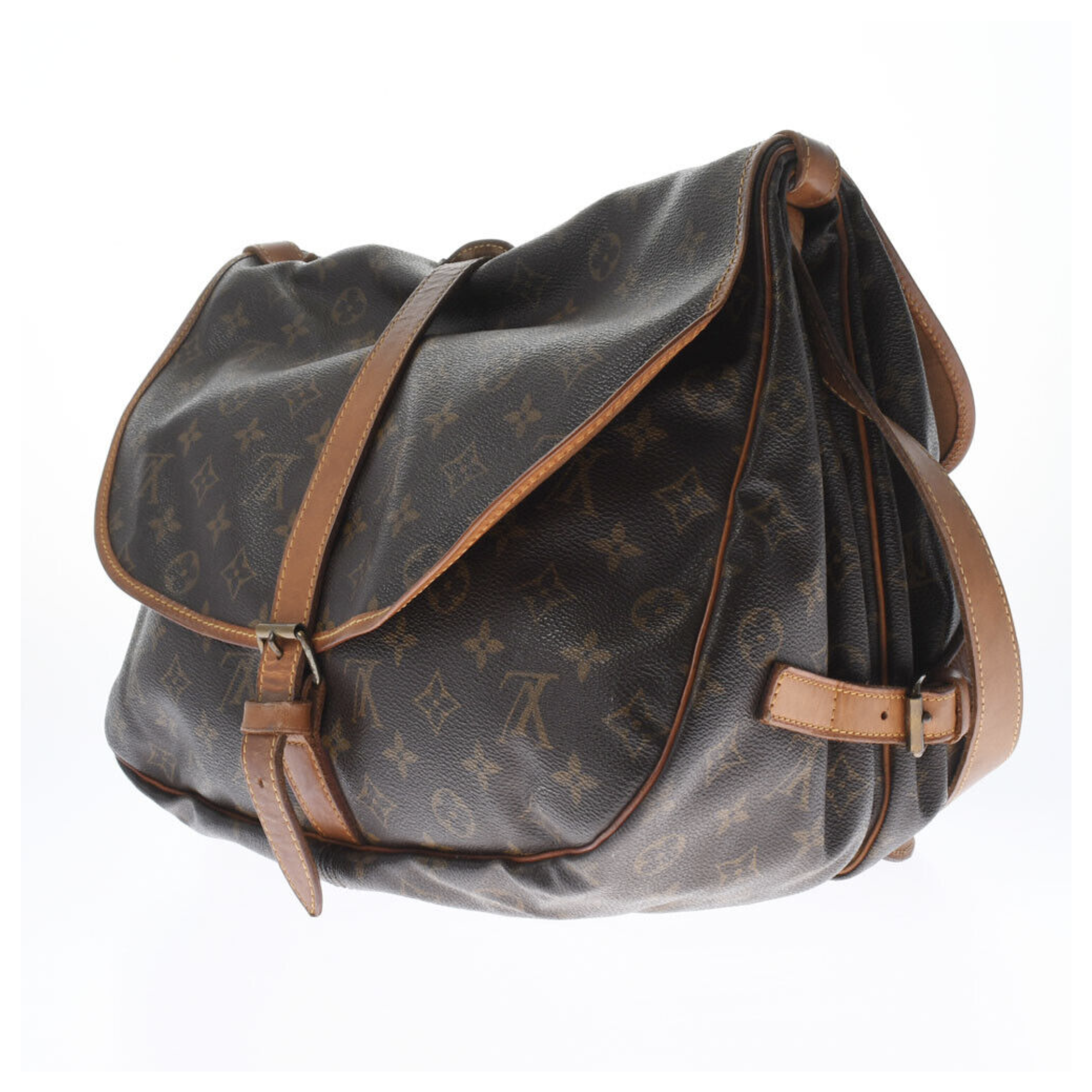 Louis Vuitton Brown Canvas Saumur 35 shoulder bag