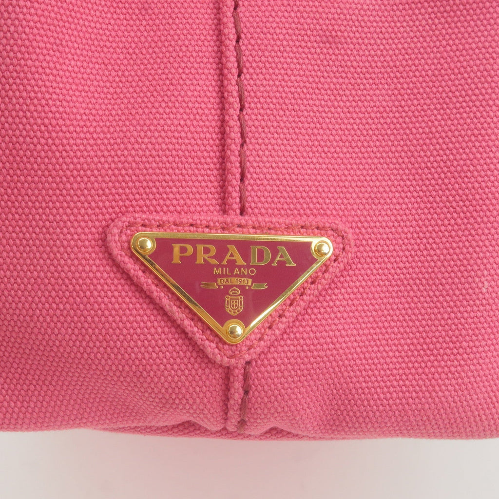 Prada Canapa Mini Canvas 2Way Bag Shoulder Bag Pink 1BG439