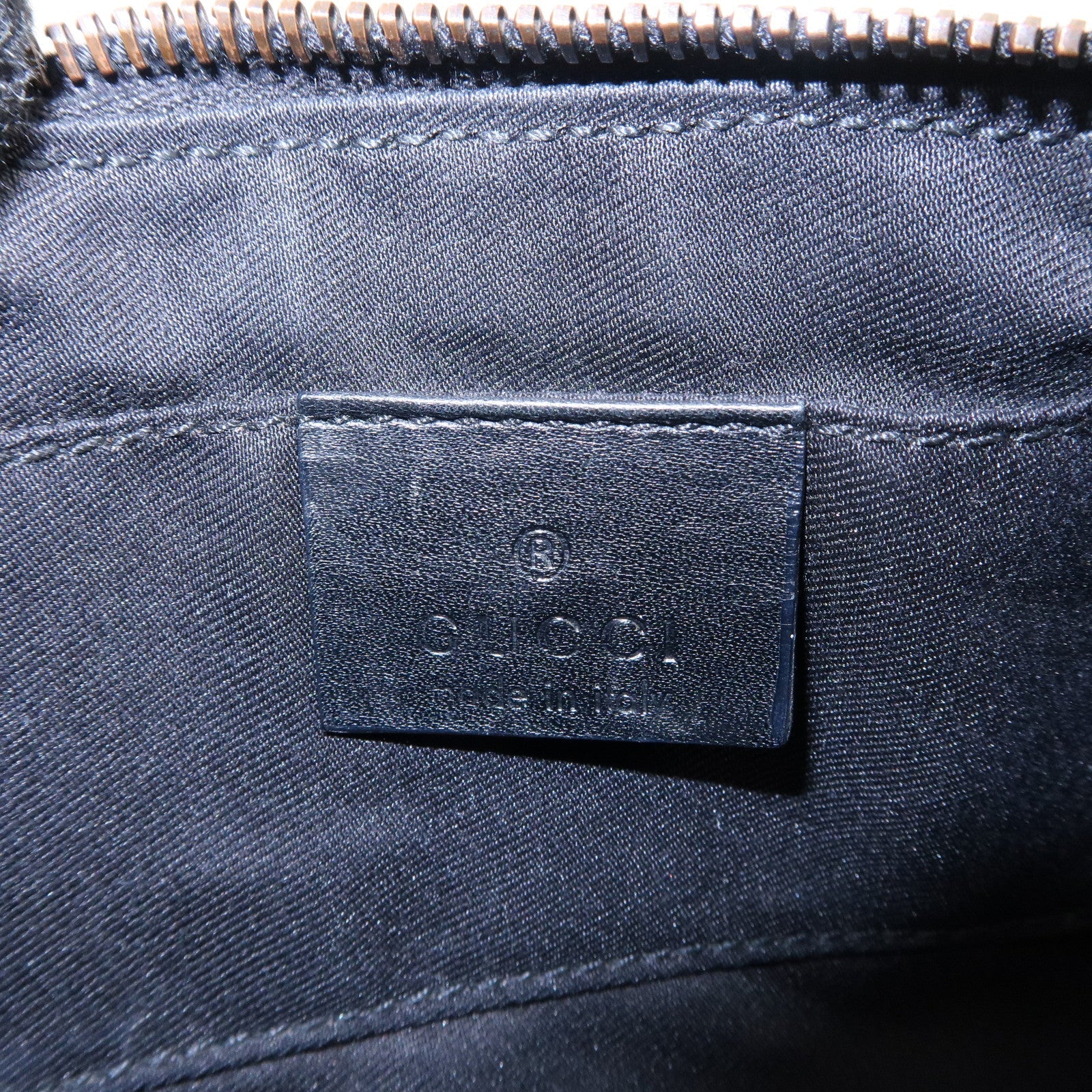GUCCI Sherry Bamboo GG Canvas Leather Chain Bag Black 129423