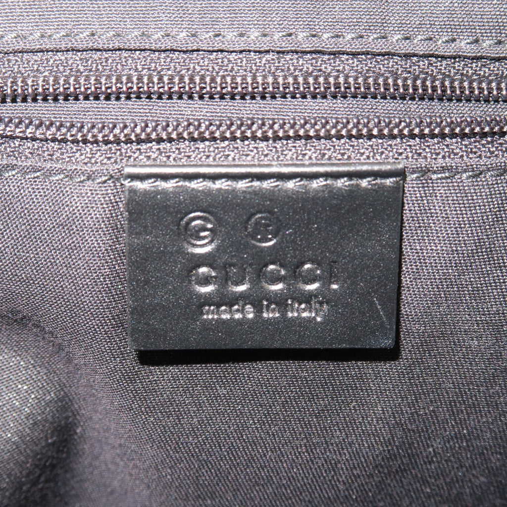 GUCCI Sherry GG Canvas Leather Shoulder Bag Beige Black 388926