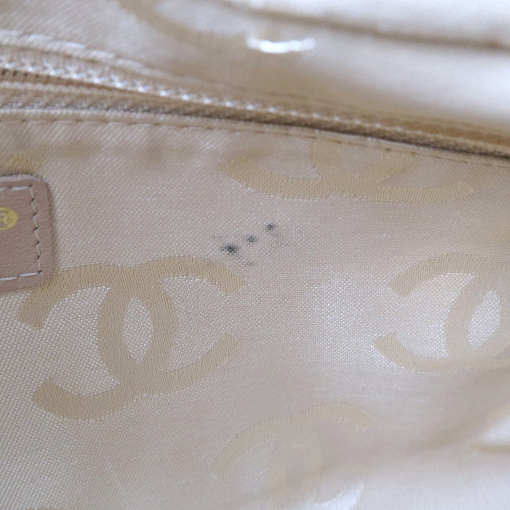 CHANEL Wild Stich Lambskin Shoulder Bag Hand Bag Beige A20663