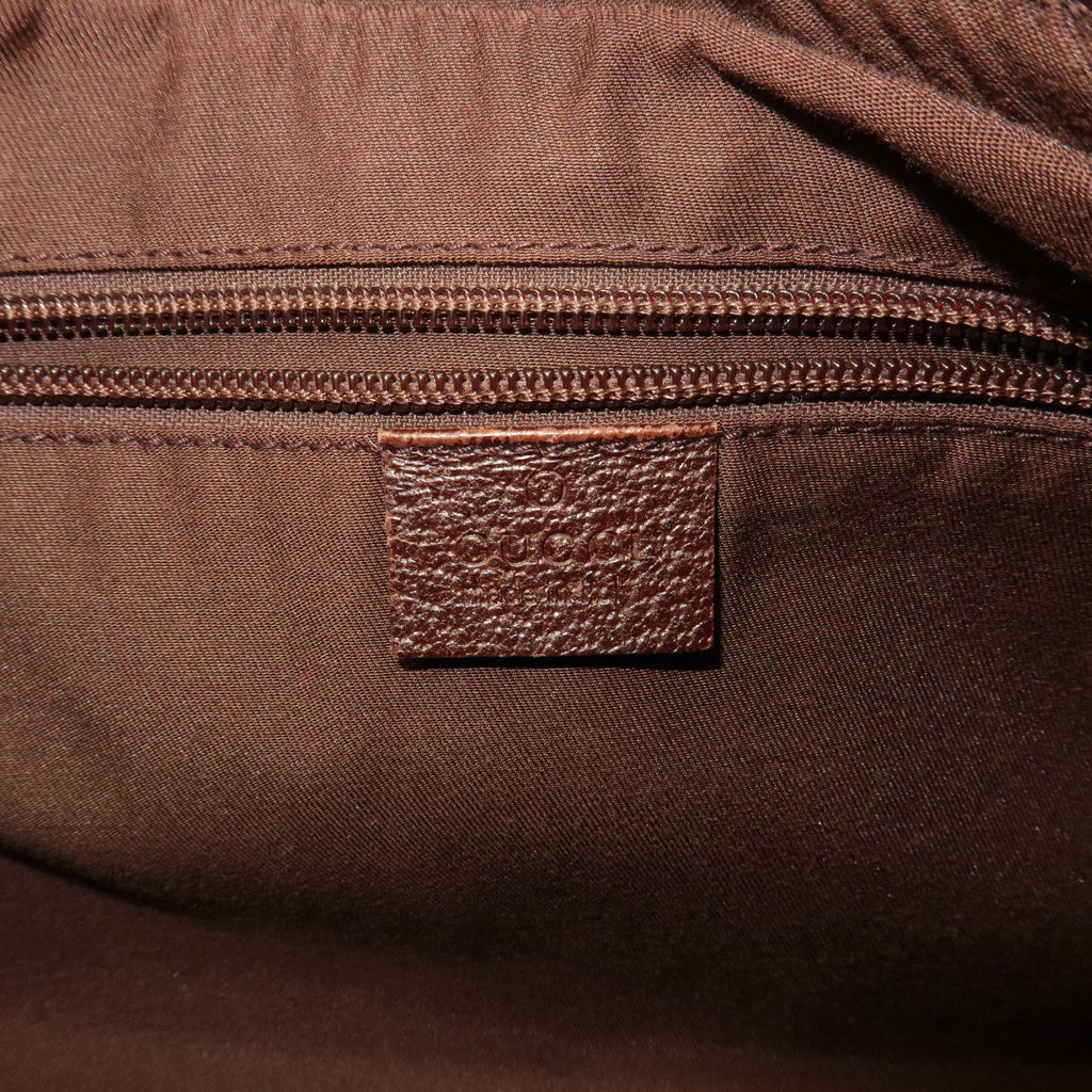 GUCCI Sherry GG Canvas Leather Shoulder Bag Beige Brown 122790