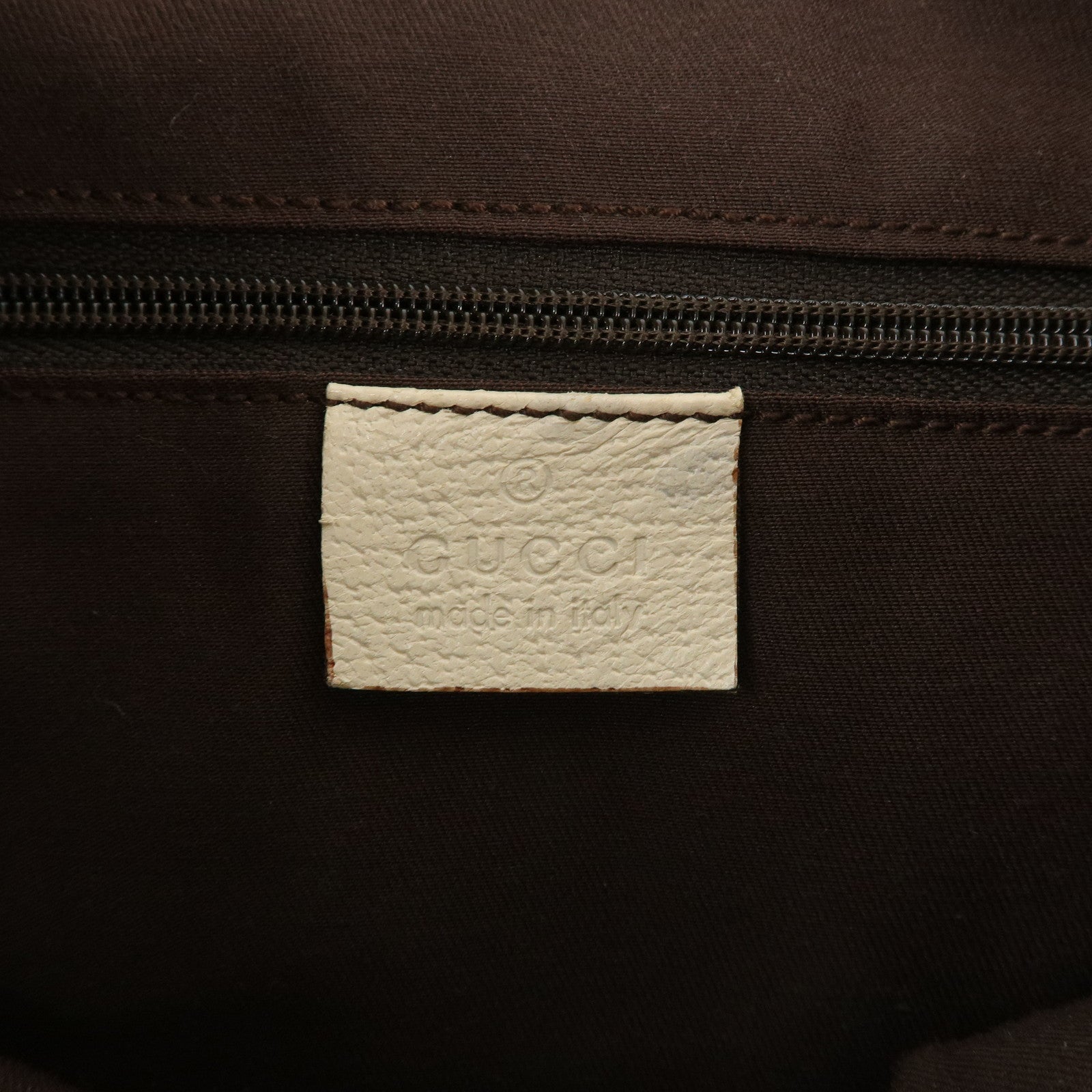 GUCCI GG Canvas Leather Tote Bag Shoulder Bag Beige Ivory 121023