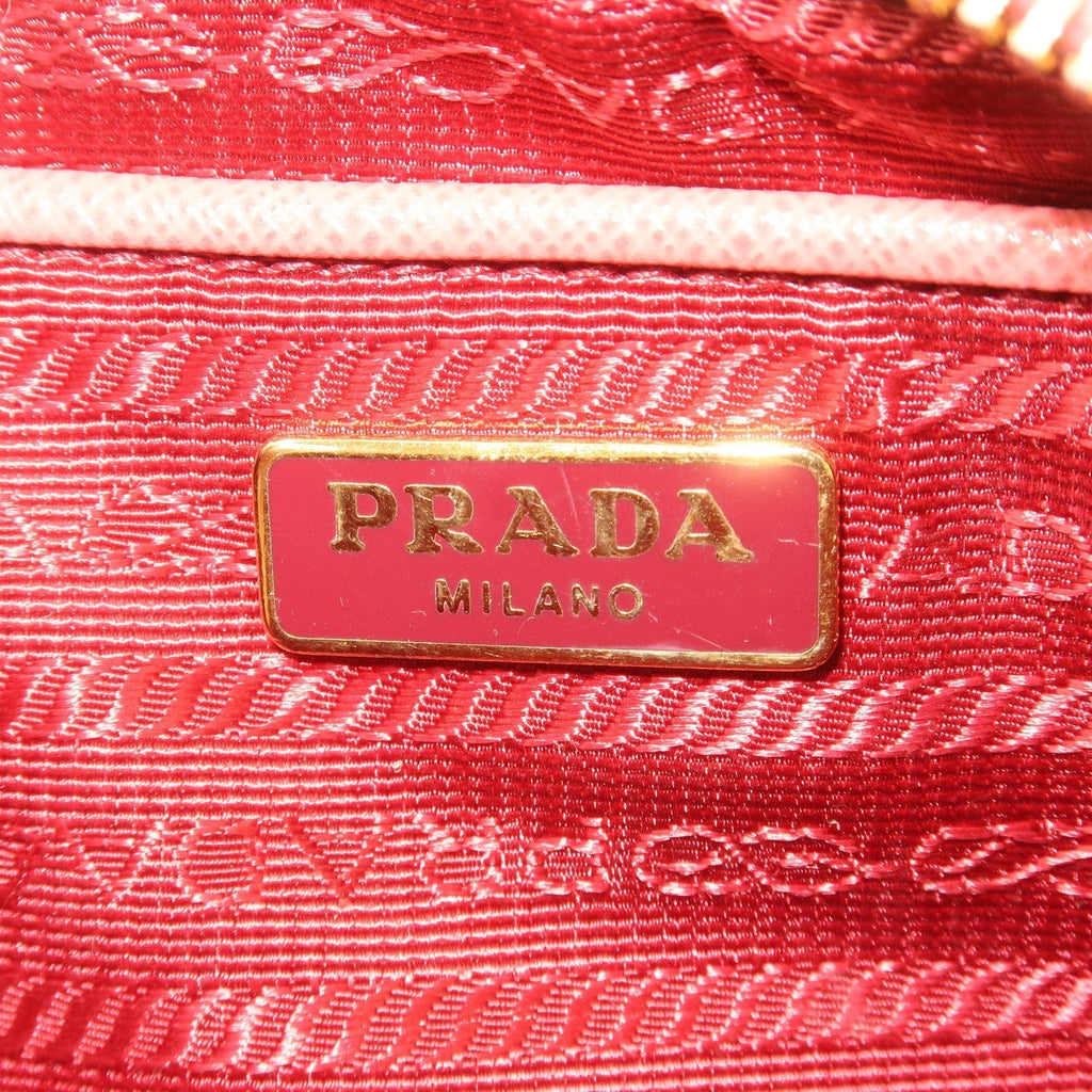 Prada Logo Leather Crossbody Shoulder Bag Pink 1N1674
