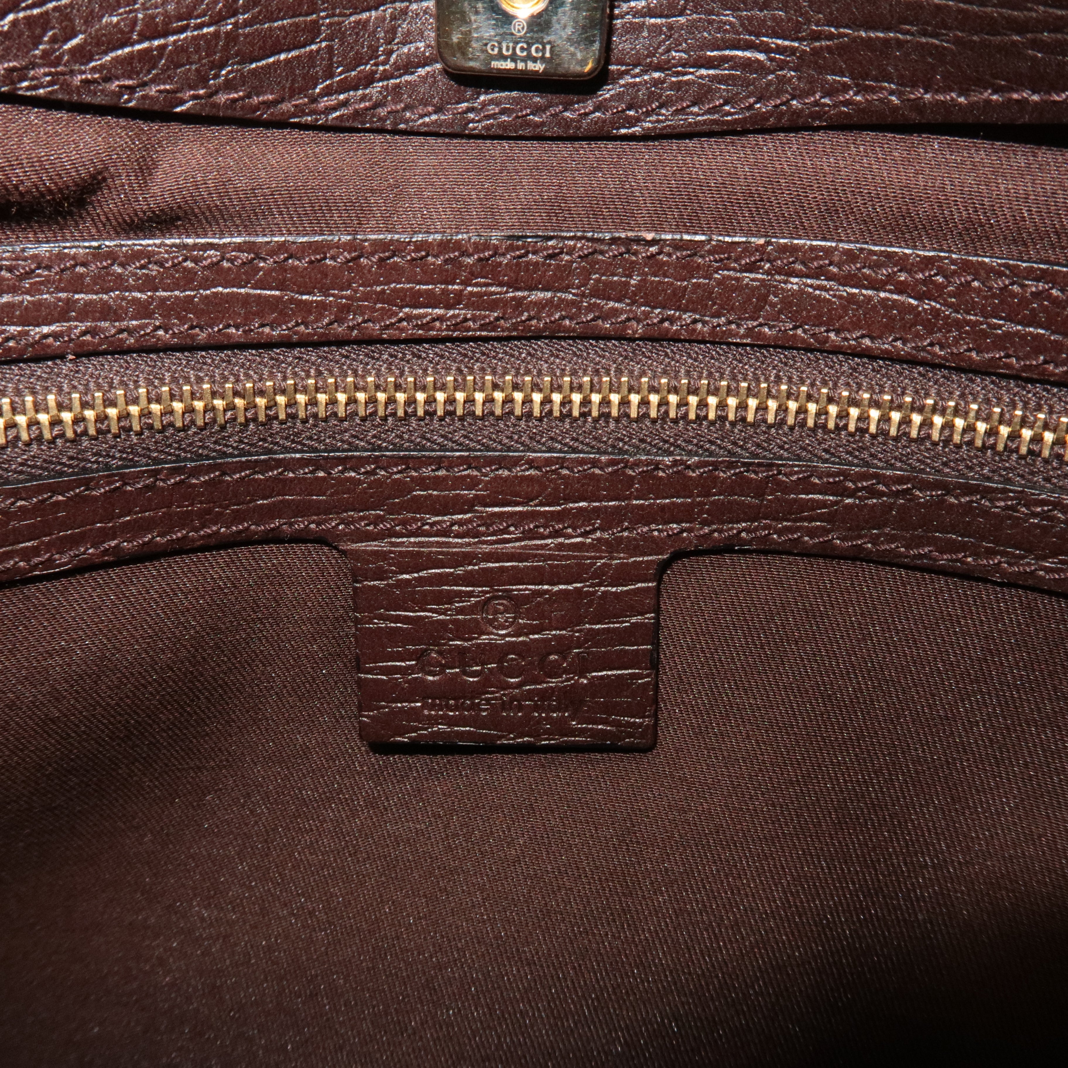 GUCCI Horsebit Sherry GG Canvas Leather Shoulder Bag Brown 137388