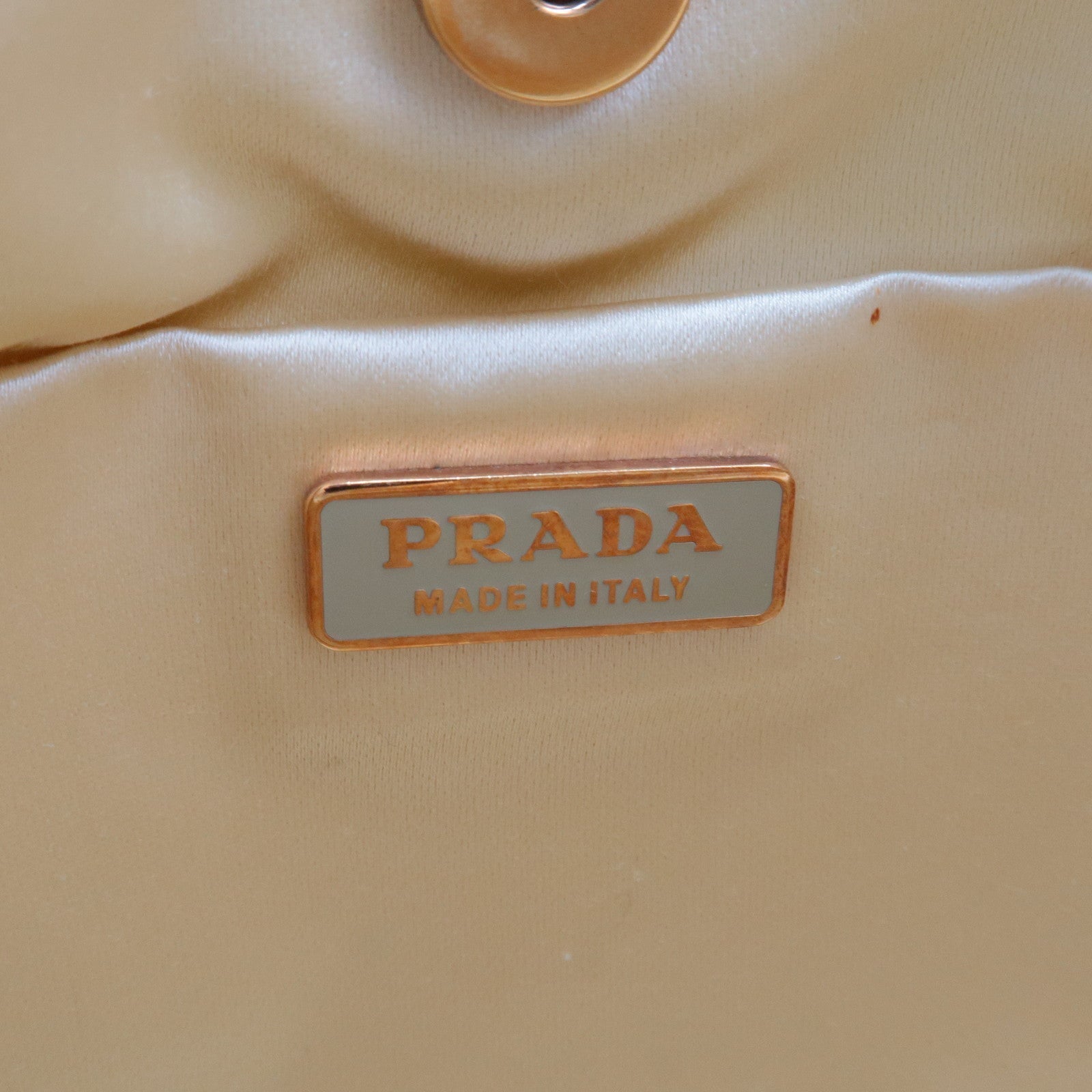 Prada Logo Nylon Leather Chain Shoulder Bag Light Green BR0104