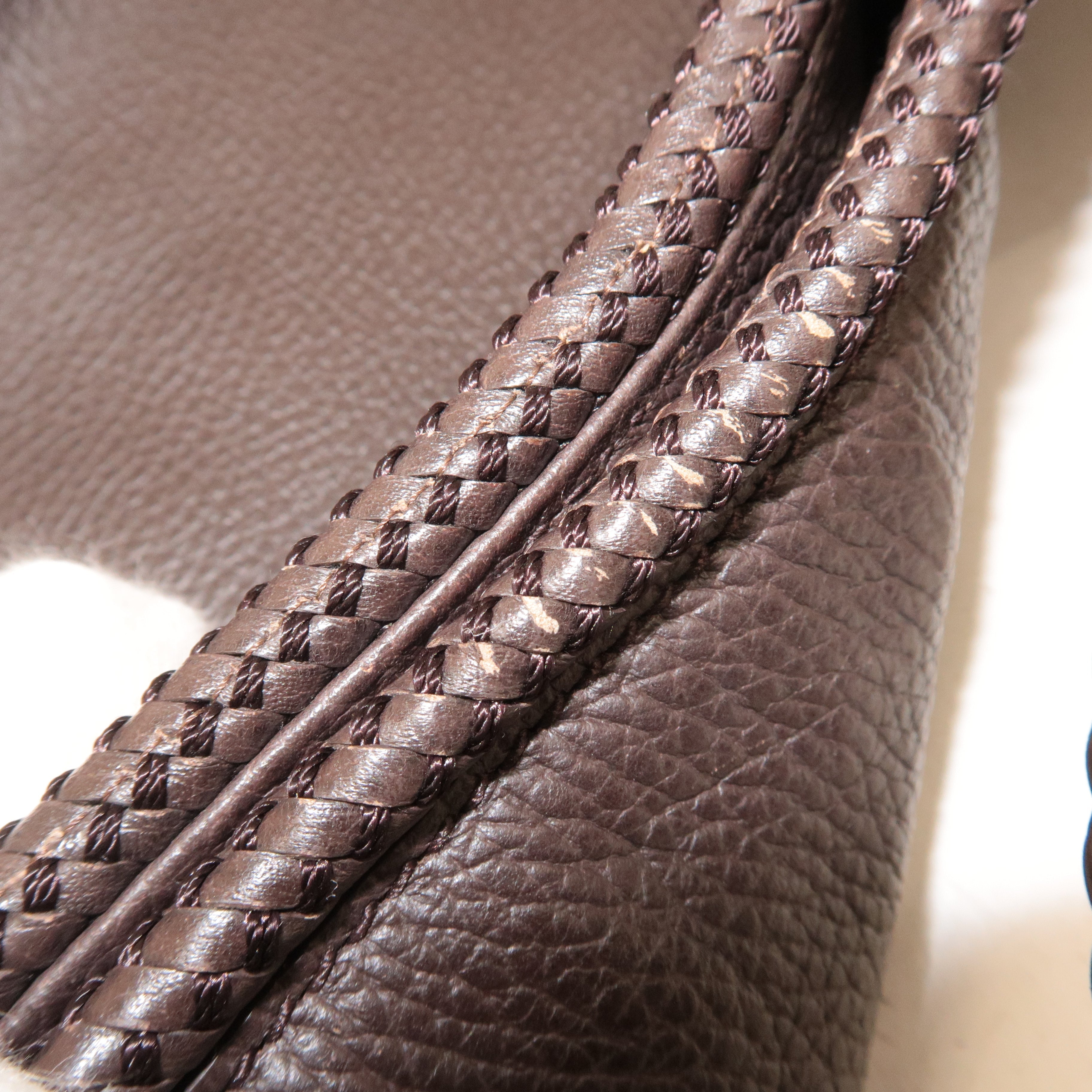GUCCI Leather Shoulder Bag Hand Bag Dark Brown 336659