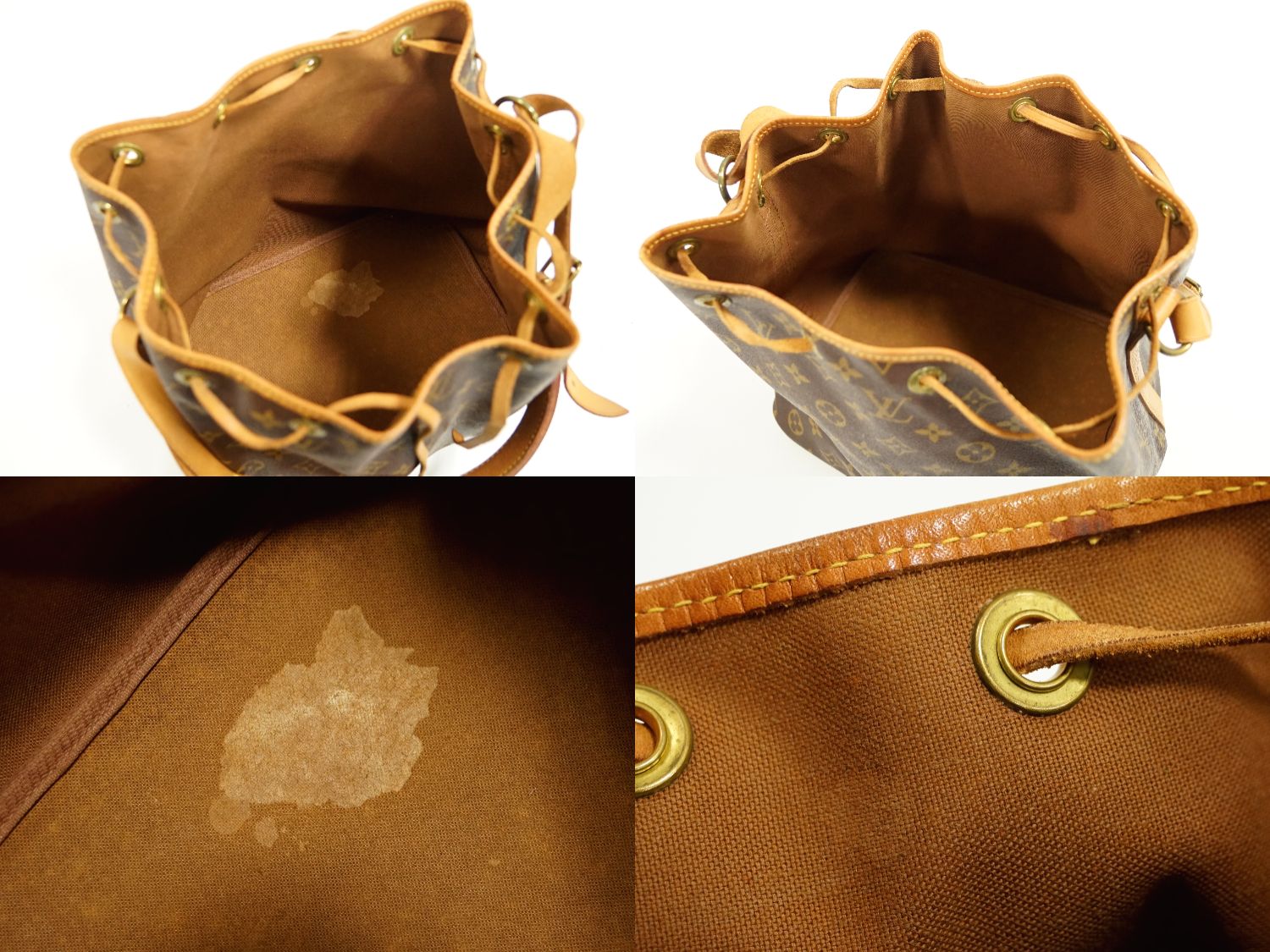 Louis Vuitton Petit Noe Monogram Shoulder Bag Brown M42226