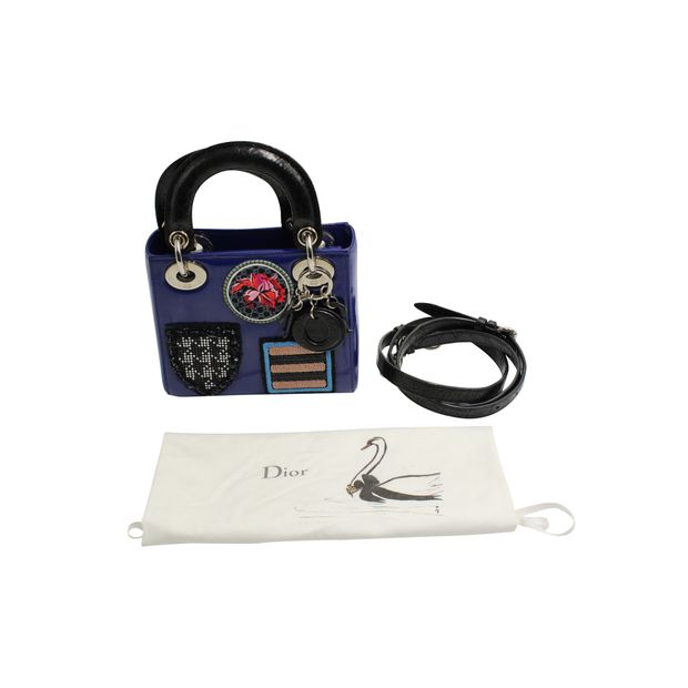 DIOR Mini Lady Bag - Embroidered Badges - Limited Edition Ss2014