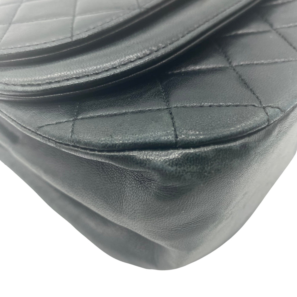 Chanel Black Leather Diana shoulder bag
