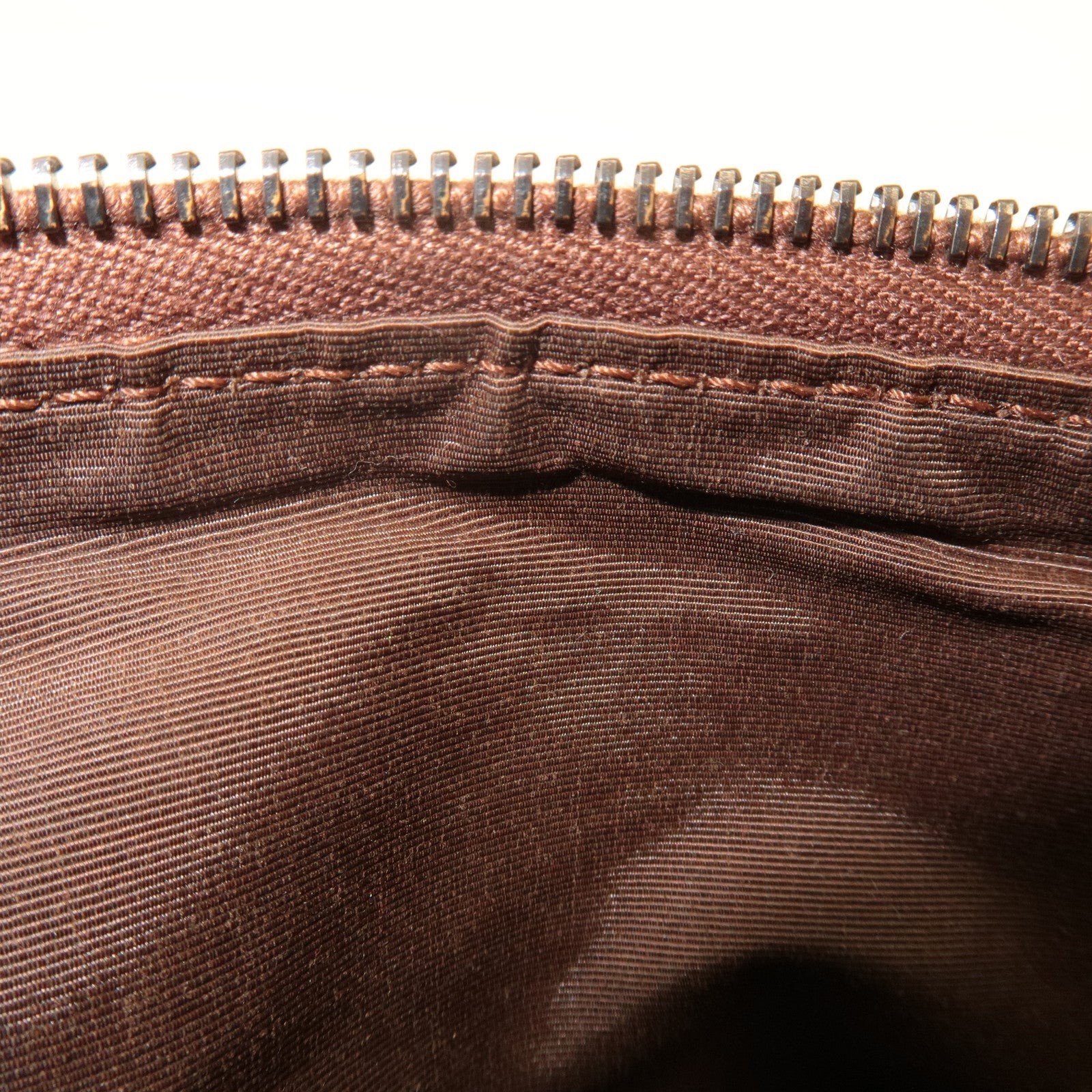 GUCCI GG Canvas Leather Hand Bag Pouch Beige Brown 103399