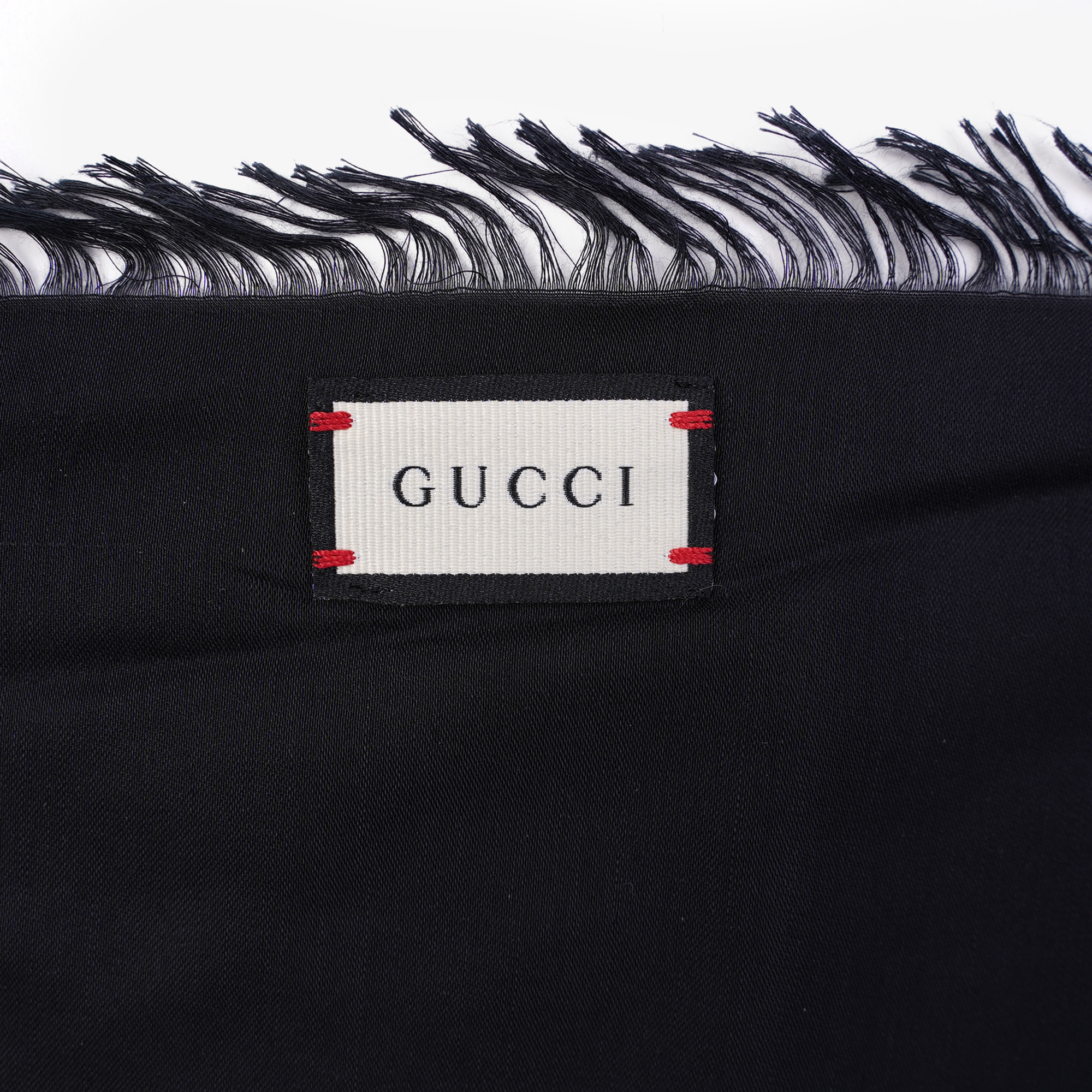 Gucci Womens Silk Scarf Black 140x140cm