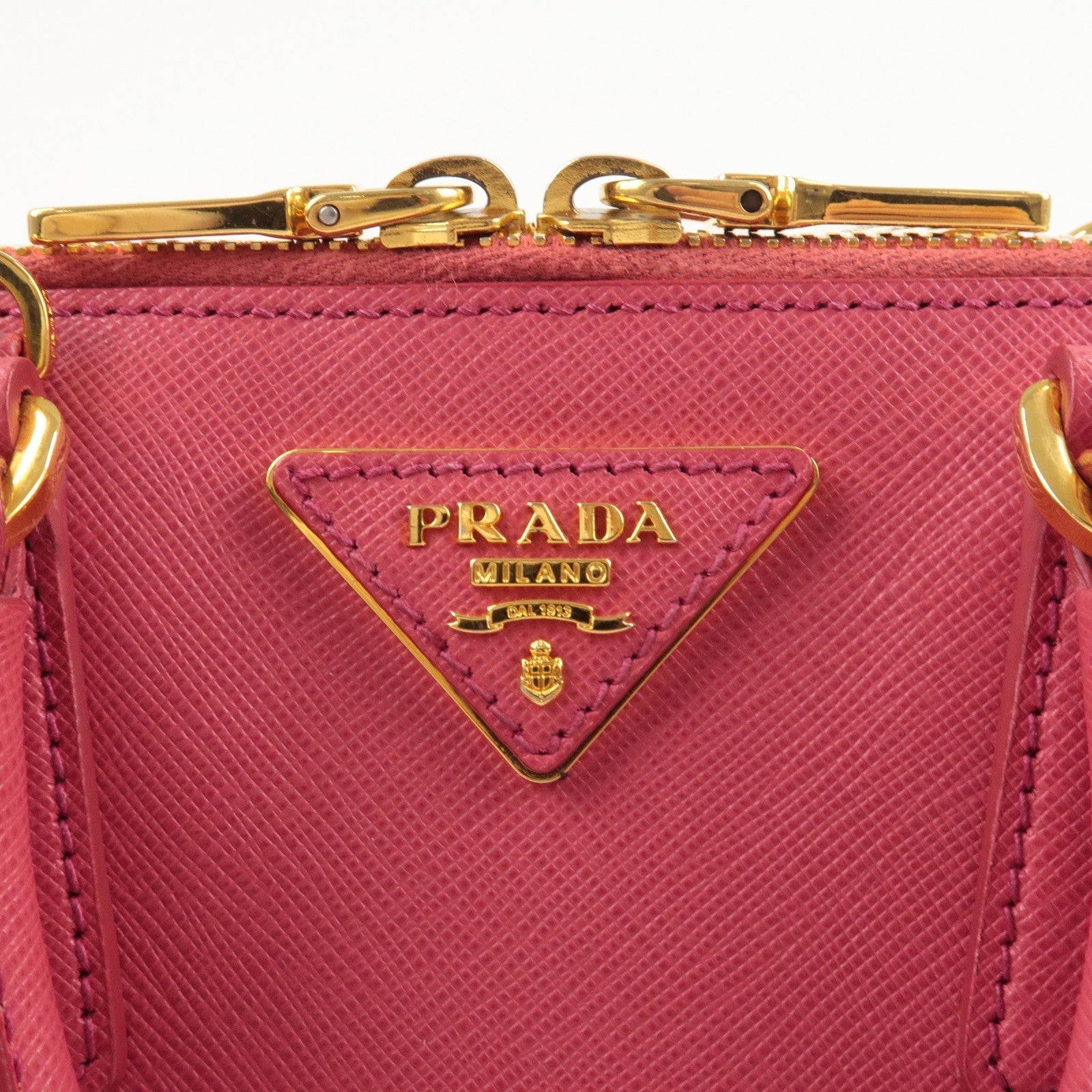 Prada Logo Leather 2Way Hand Bag Shoulder Bag Pink BL0838