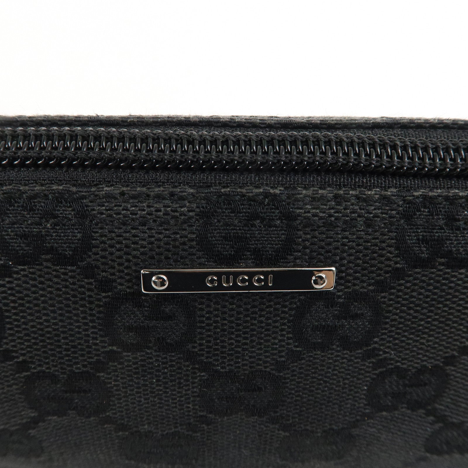 GUCCI Set of 2 Boat Bag GG Canvas Leather Pouch 07198 039.1103