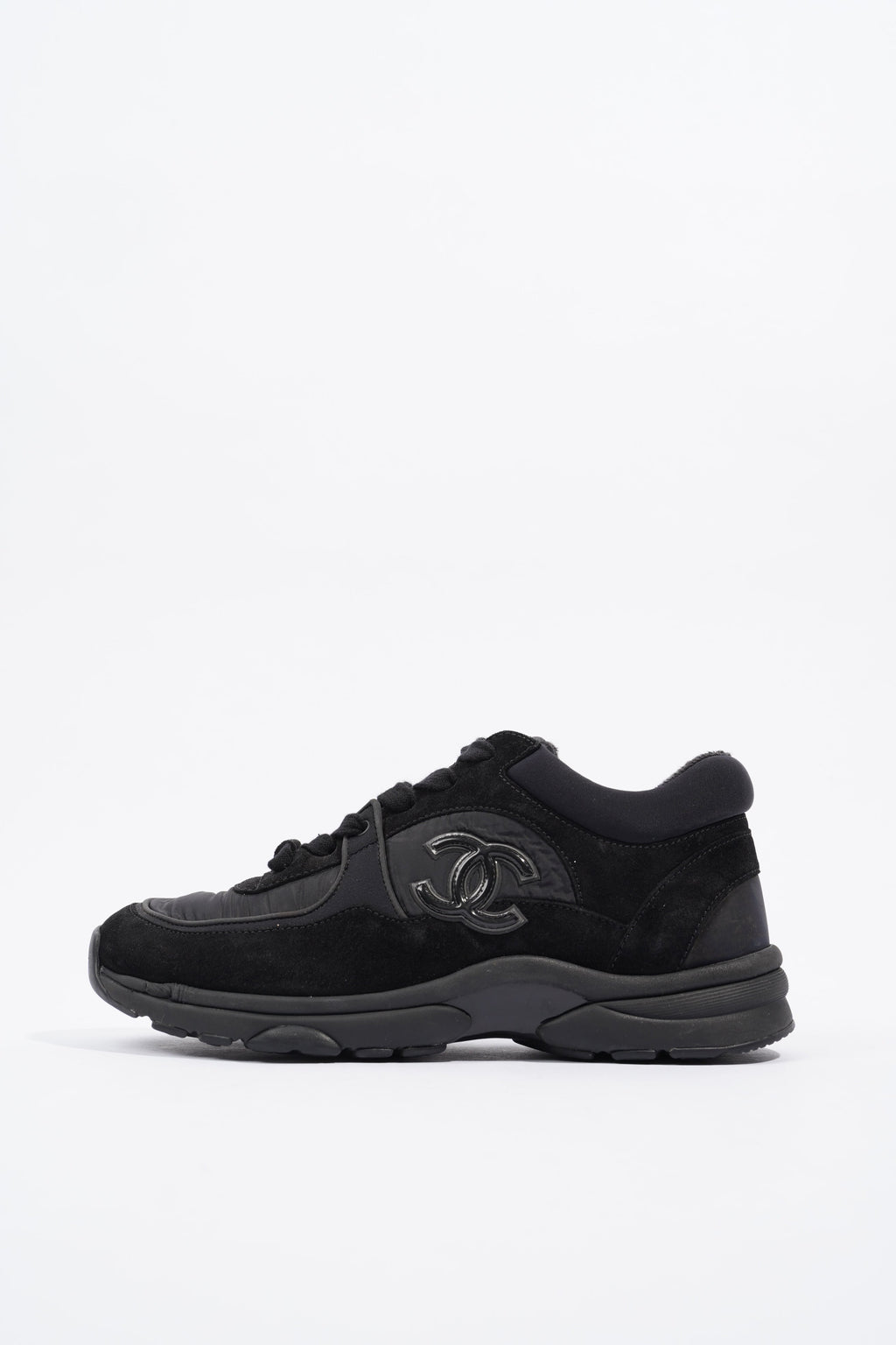 Chanel CC Runner Black Canvas EU 37 UK 4