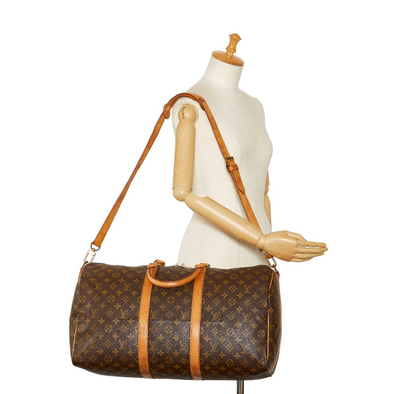 Louis Vuitton Monogram Keepall Bandolière 50 Boston Bag M41416
