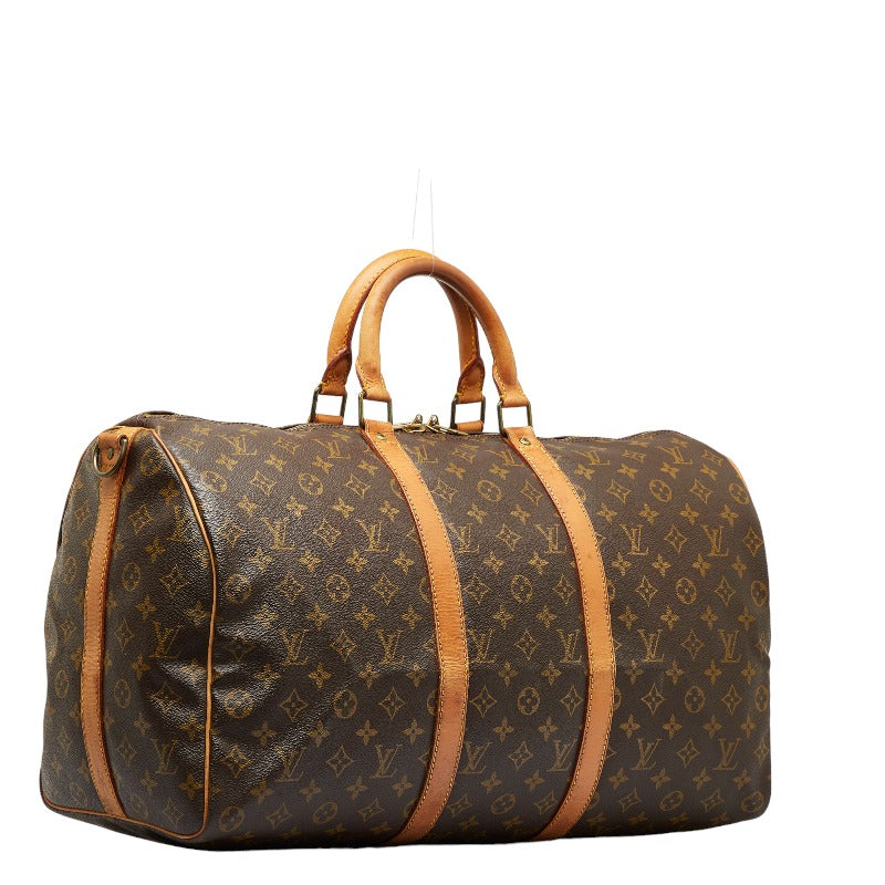 Louis Vuitton Monogram Keepall Bandolière 50 Boston Bag M41416