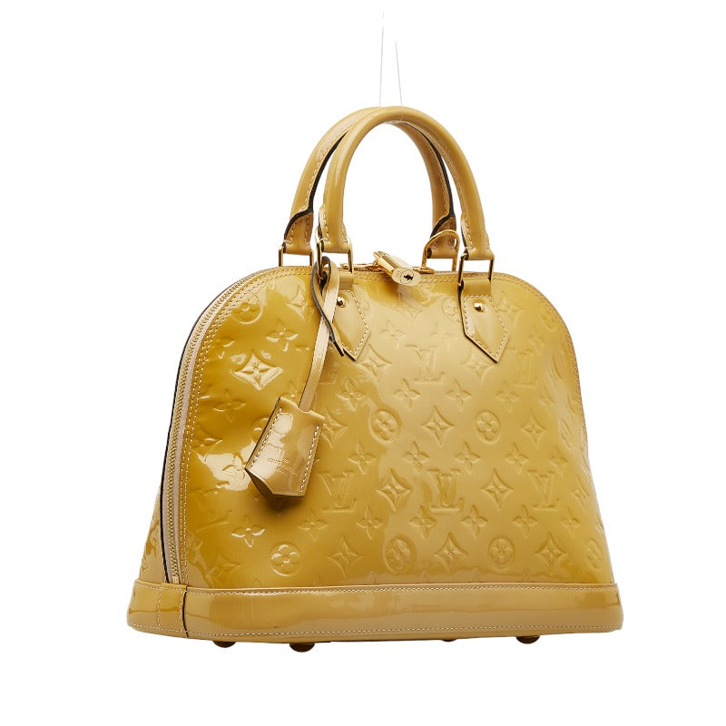 Louis Vuitton Monogram Verni Alma Handbag M91695 Jaune Yellow