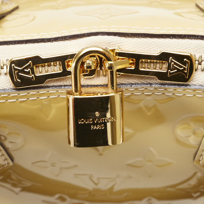 Louis Vuitton Monogram Verni Alma Handbag M91695 Jaune Yellow