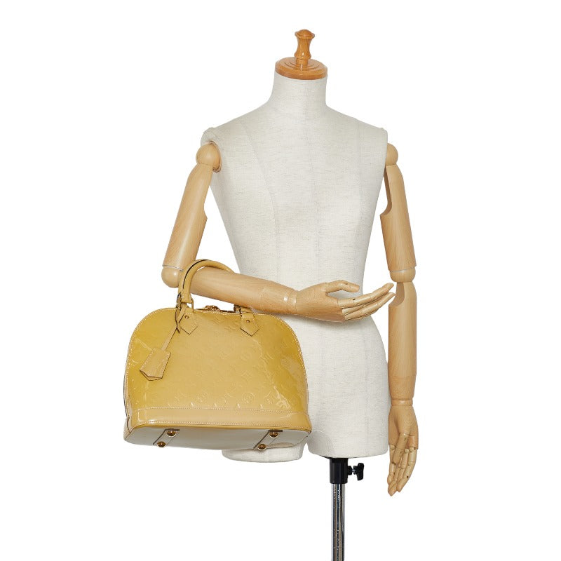 Louis Vuitton Monogram Verni Alma Handbag M91695 Jaune Yellow