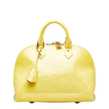 Louis Vuitton Monogram Verni Alma PM Handbag M90101 Citrine Yellow