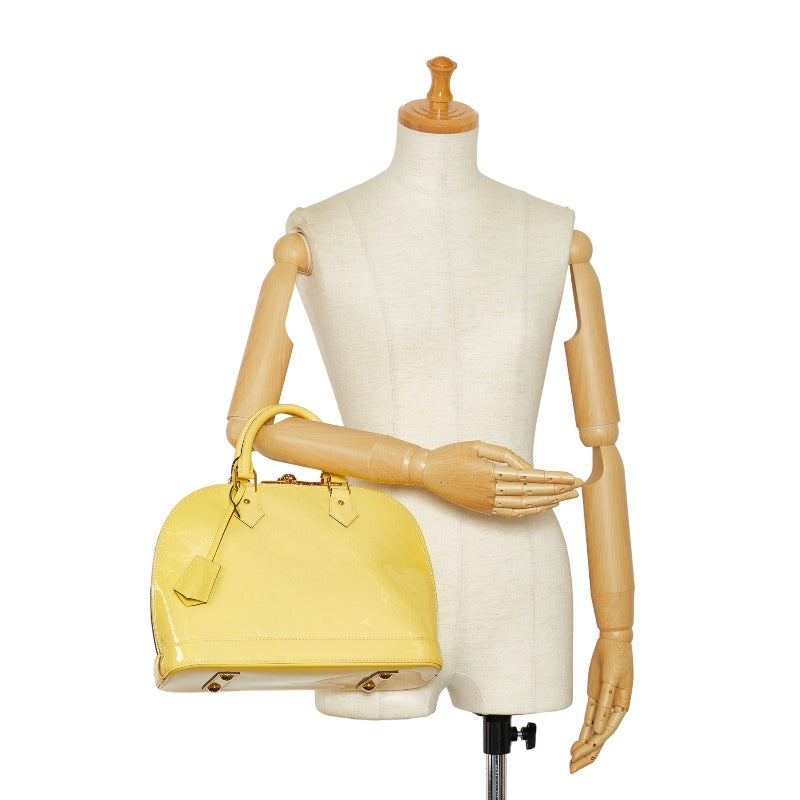 Louis Vuitton Monogram Verni Alma PM Handbag M90101 Citrine Yellow